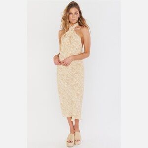 Show Me Your MuMu Cream Halter Sheath Dress